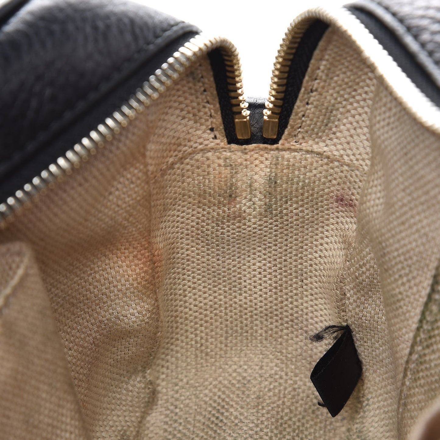 Pebbled Calfskin Small Soho Disco Bag Black