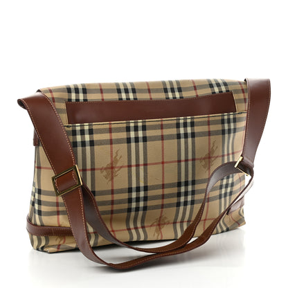 Burberry Haymarket Check Messenger Bag Brown 2 of 21