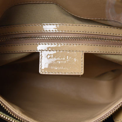 Christian Dior Patent Cannage Granville Small Tote Dark Beige 6 of 16