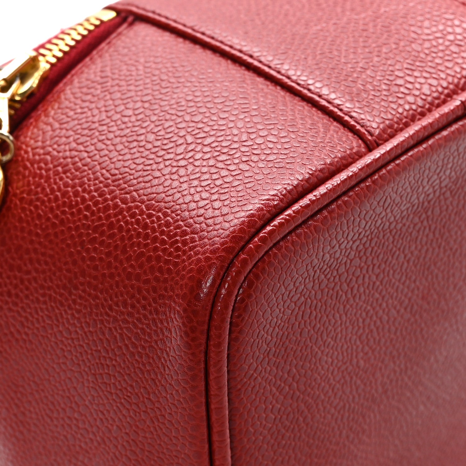 Chanel Caviar Vanity Cosmetic Case Red 12 of 16