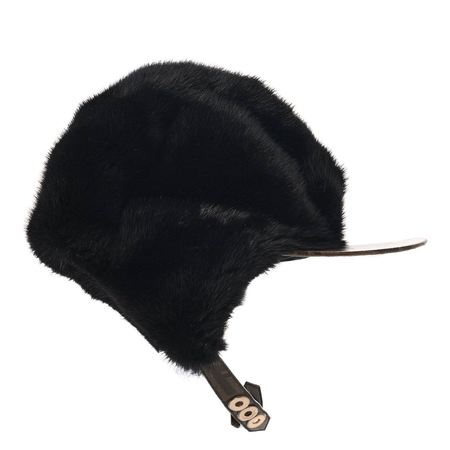 Mink Glazed Fabric FF Cap Hat M Black Tobacco