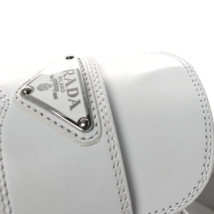 Prada Spazzolato Triangle 50mm Loafers 41 White 11 of 12
