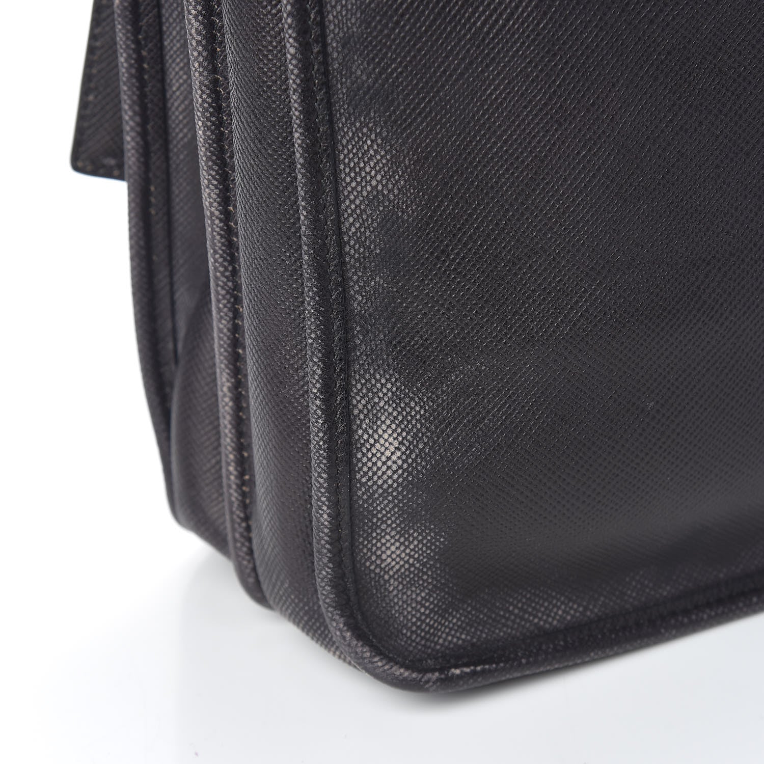 Prada Saffiano Cuir Double Handle Tote Baltico 11 of 22