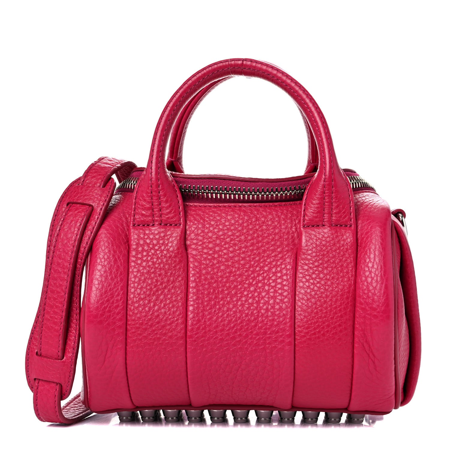 Alexander Wang Pebbled Lambskin Mini Rockie Fuchsia Rhodium Hardware 1 of 10
