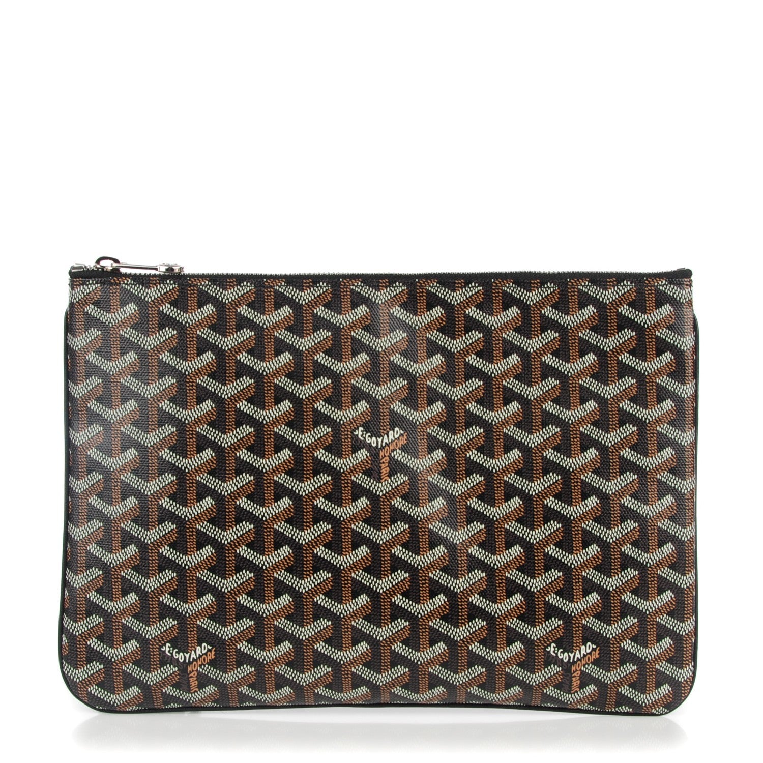 Goyard Goyardine Senat Pochette MM Black Gold 1 of 7