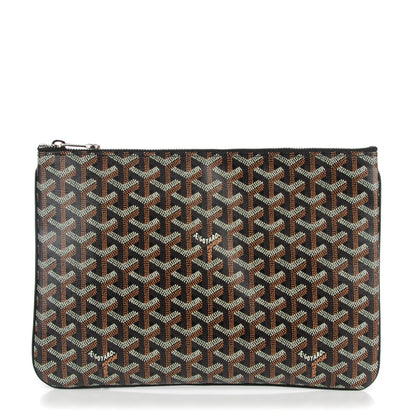 Goyard Goyardine Senat Pochette MM Black Gold 1 of 7
