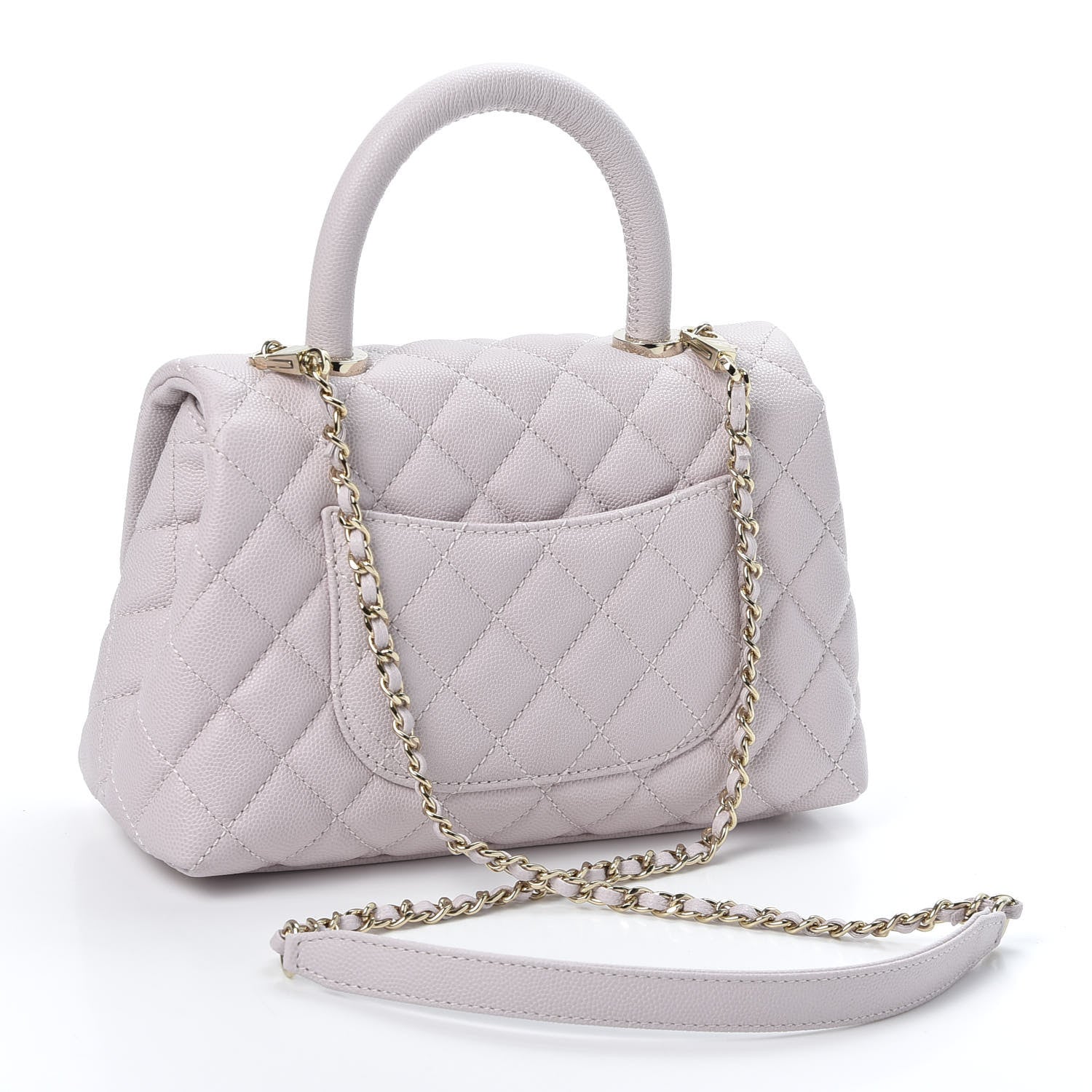Chanel Caviar Quilted Mini Coco Handle Flap Lilas Lilac 2 of 9