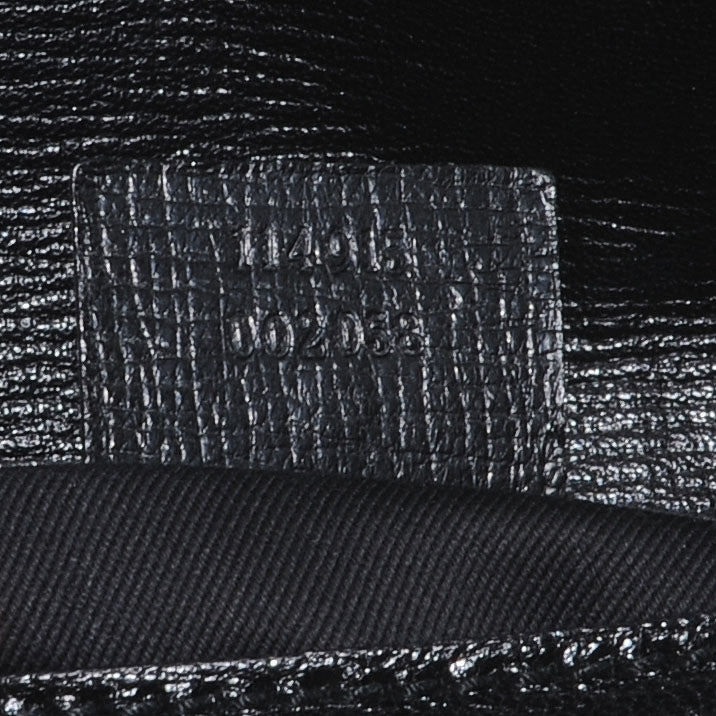 Leather Horsebit Flap Bag Black