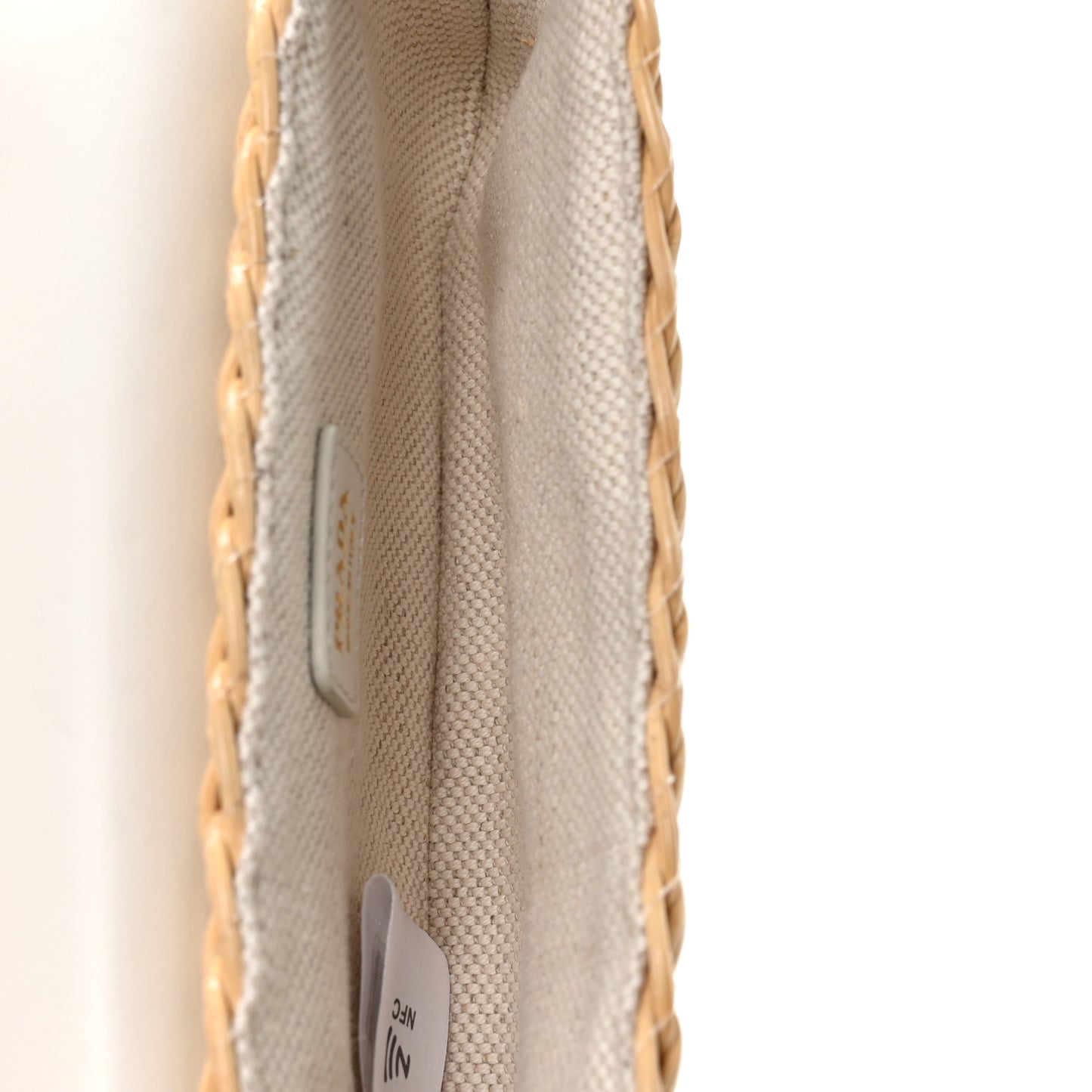 Midollino City Calfskin Mini Bag Naturale White