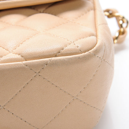 Chanel Lambskin Quilted East West Flap Beige 8 of 8