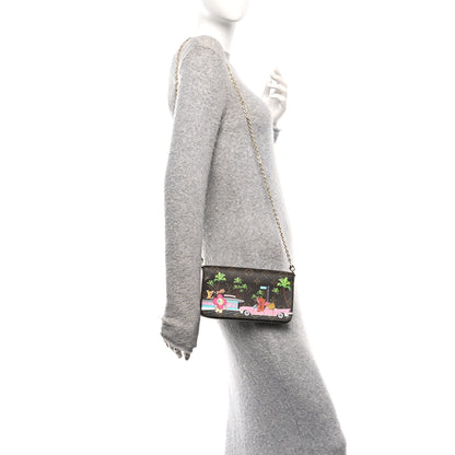 Louis Vuitton Monogram 2021 Christmas Animation Hollywood Pochette Felicie Chain Wallet Fuchsia 2 of 11