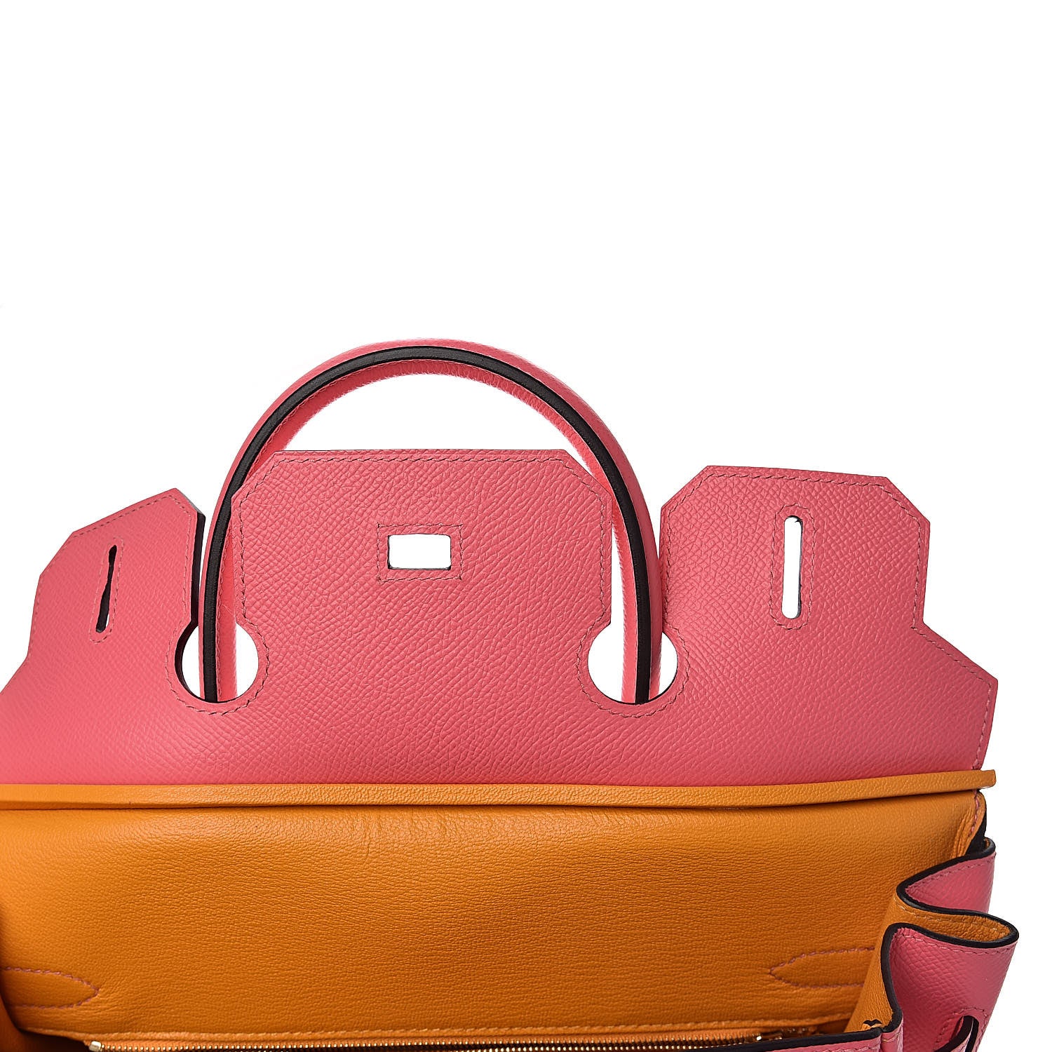 Hermes Epsom Horseshoe Birkin 30 Rose Azalee Jaune D'or 14 of 33