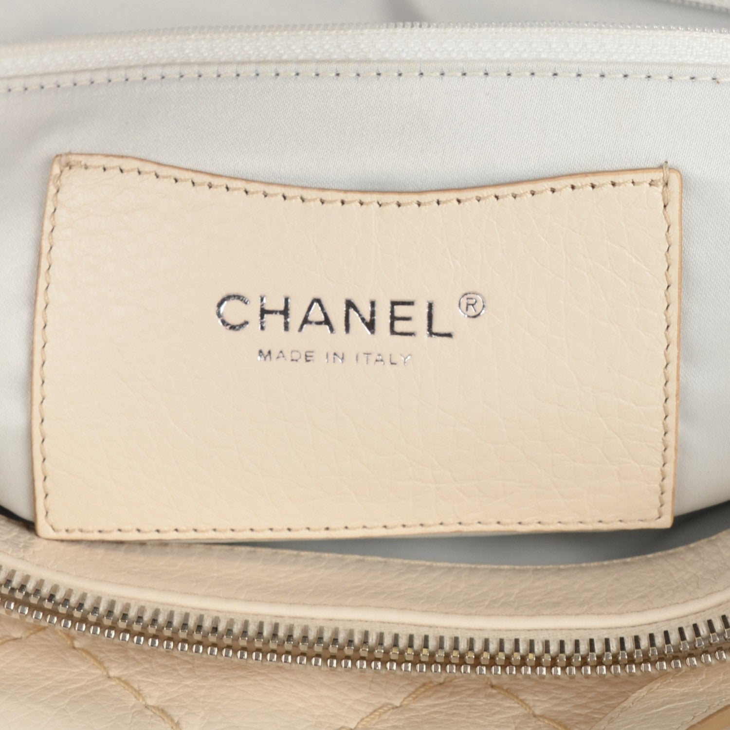 Chanel Glazed Calfskin Large On The Road Tote Beige Clair 7 of 7