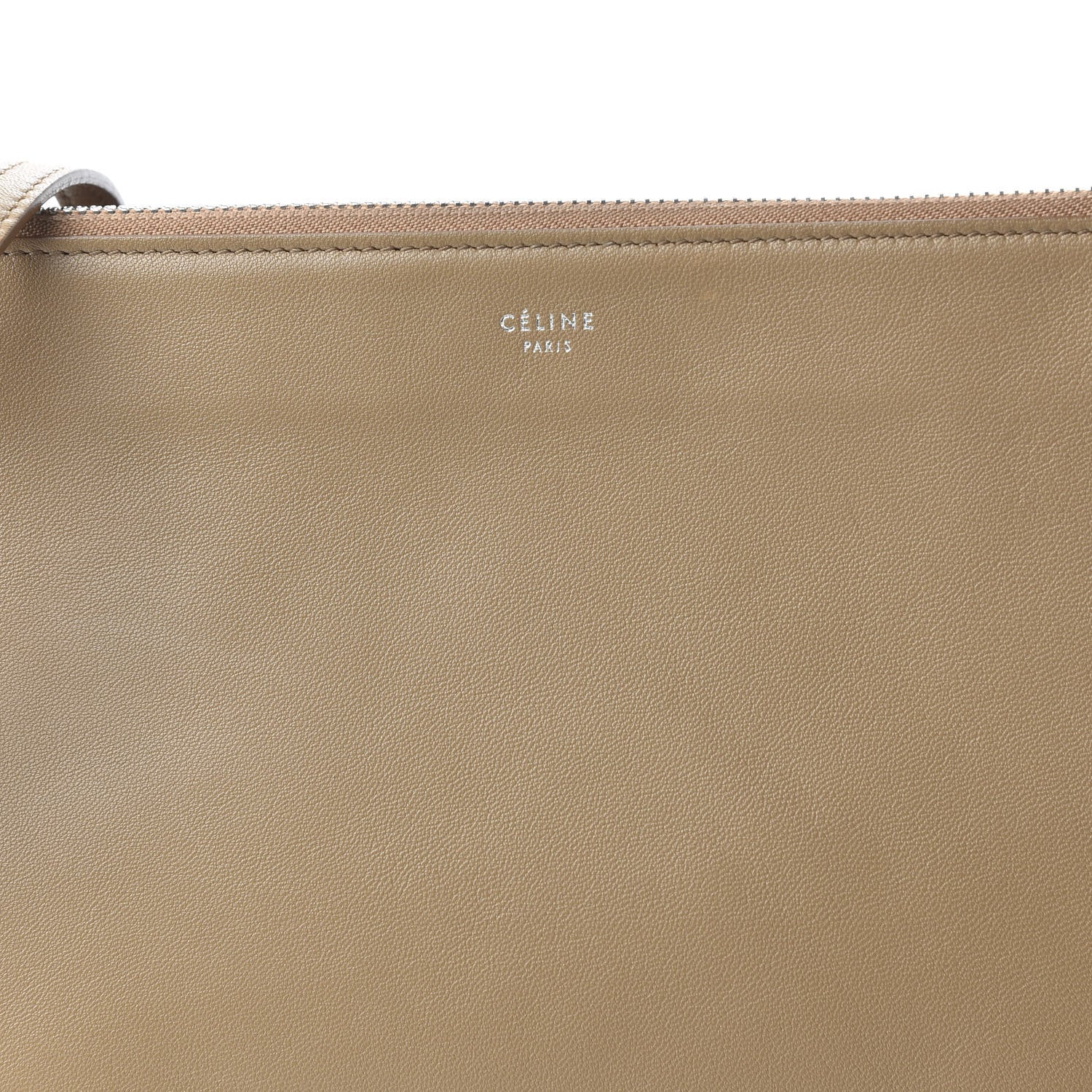 Celine Lambskin Large Trio Crossbody Bag Light Caramel 9 of 10
