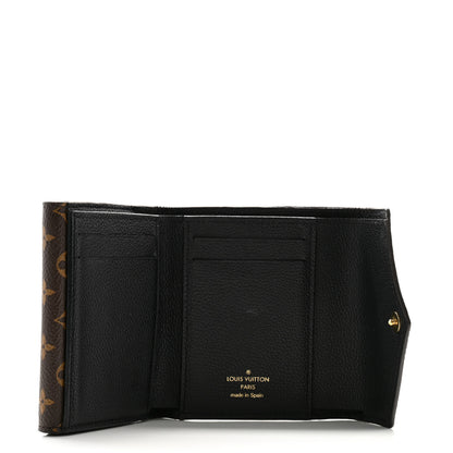Louis Vuitton Grained Calfskin Monogram Double V Compact Wallet Black 5 of 10