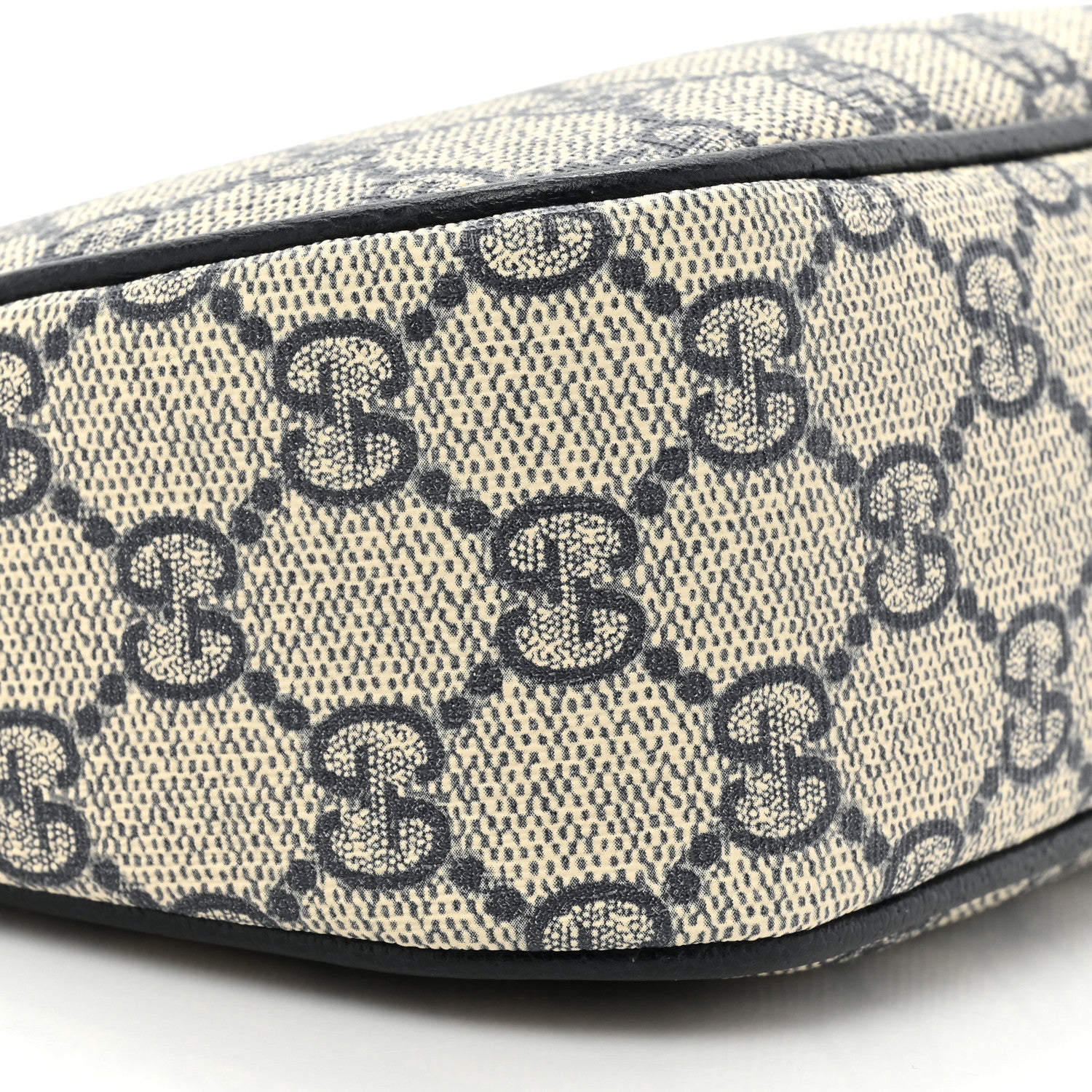 Gucci GG Supreme Monogram Textured Dollar Calfskin Web Small Ophidia GG Handbag Beige Blue 9 of 9