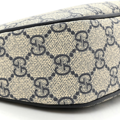Gucci GG Supreme Monogram Textured Dollar Calfskin Web Small Ophidia GG Handbag Beige Blue 9 of 9