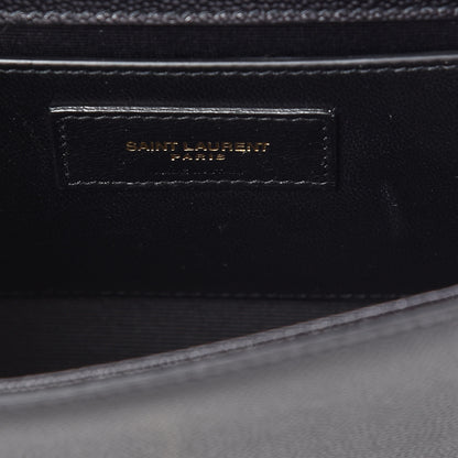 Saint Laurent Grain De Poudre Small Monogram Kate Satchel Black 9 of 10