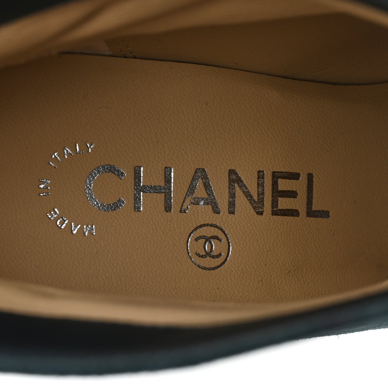 Chanel Suede Calfskin Satin Gabrielle Cap Toe Short Boots 38 Blue Black 7 of 9