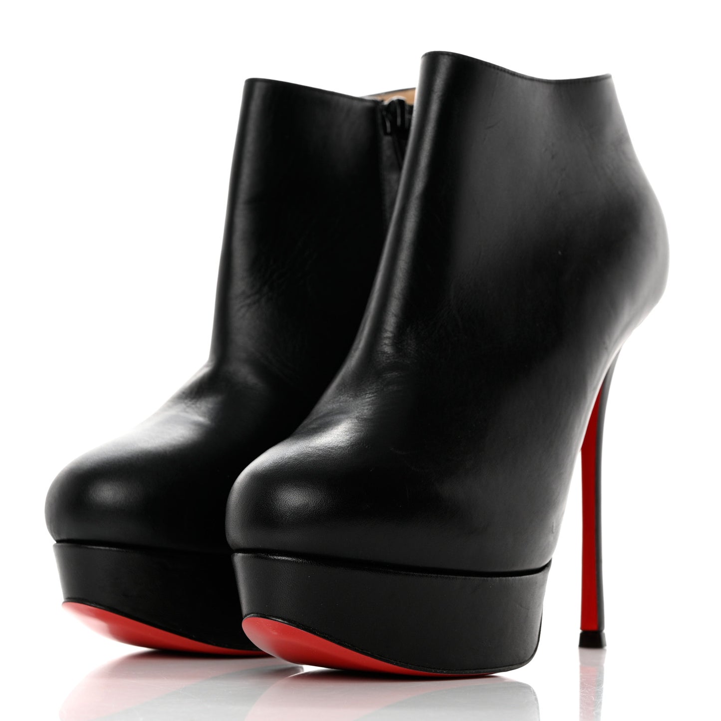Calfskin Dirdibootie 130 Ankle Booties 36.5 Black
