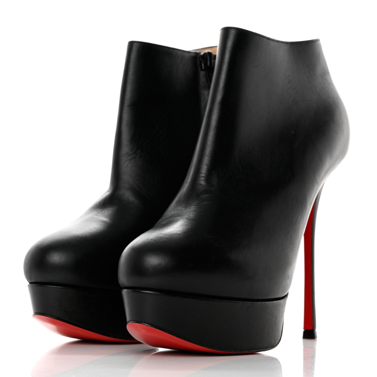 Christian Louboutin Calfskin Dirdibootie 130 Ankle Booties 36.5 Black 3 of 9