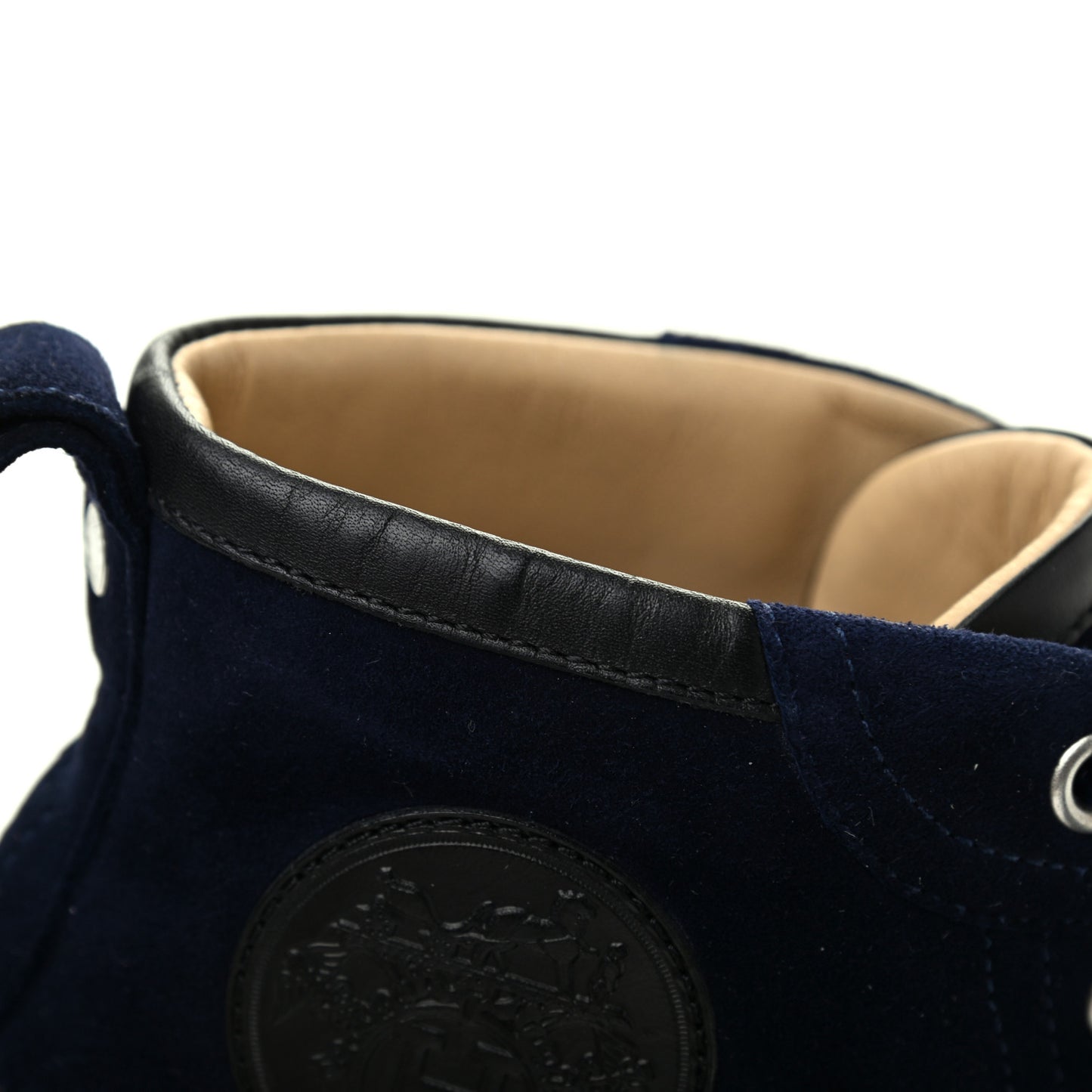 Suede Shearling Womens Jimmy High Top Sneakers 36 Navy Blue