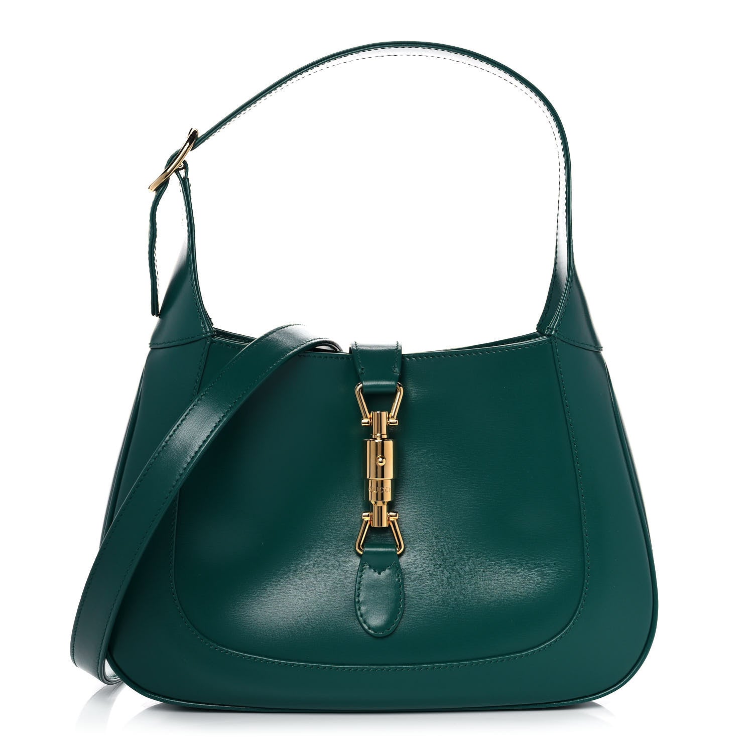 Gucci Boarded Dyana Lux Calfskin Small Jackie 1961 Hobo Emerald 1 of 12