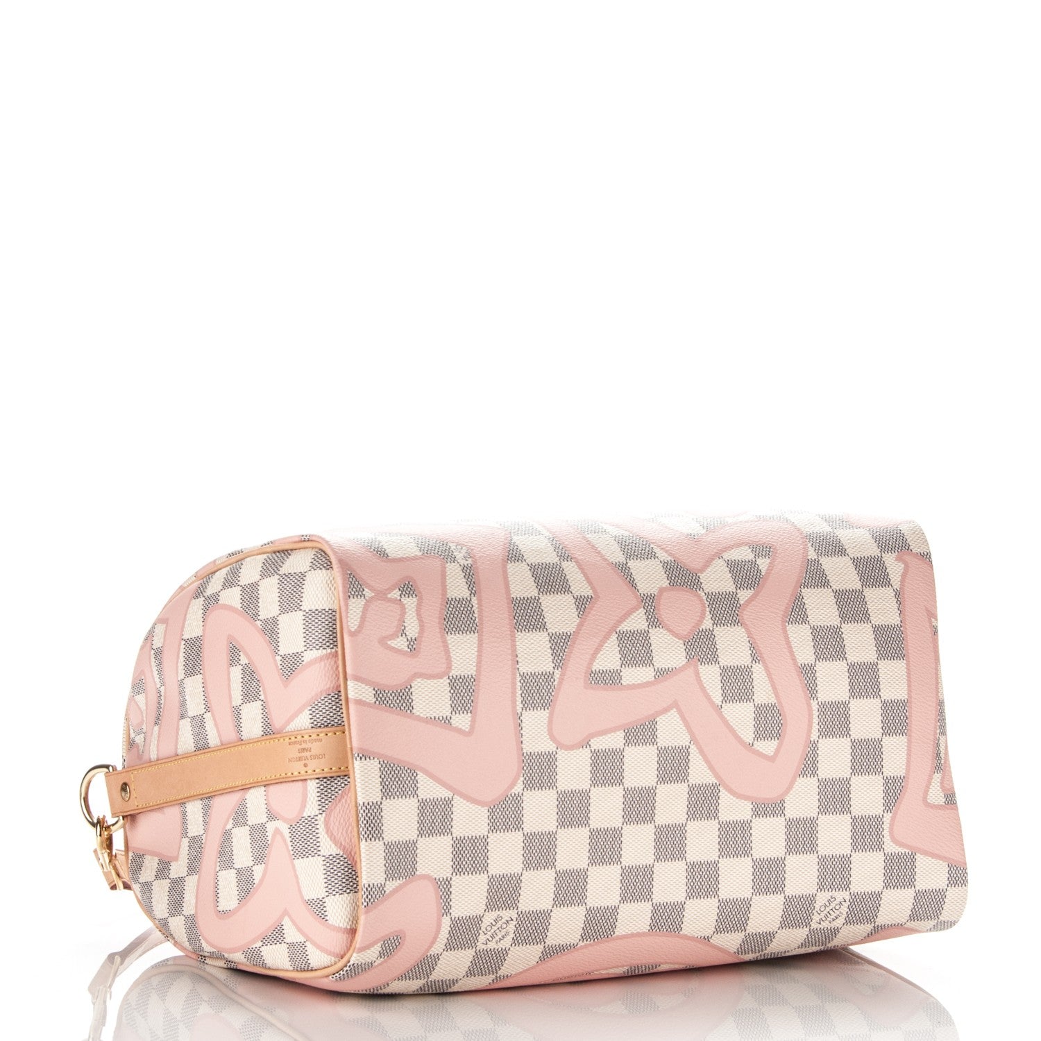 Louis Vuitton Damier Azur Tahitienne Speedy Bandouliere 30 Rose Ballerine 4 of 7