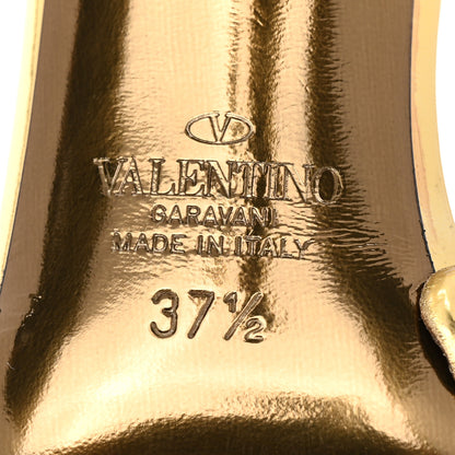 Valentino Garavani Metallic Calfskin Atelier 03 Rose Edition Slingback 110mm Pumps 37.5 Antique Brass 6 of 11