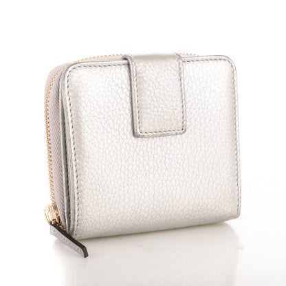 Gucci Calfskin Zip Around French Wallet Silver 3 of 12