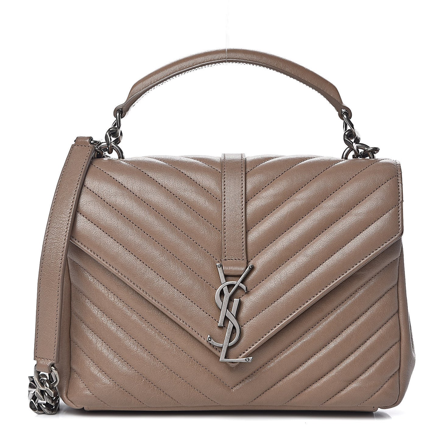 Sheepskin Matelasse Chevron Monogram Medium College Bag Fard