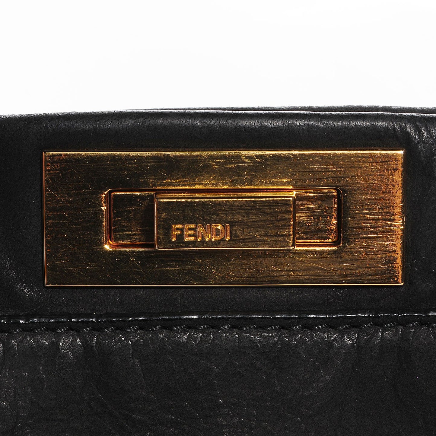 Buffalo Vitello Large Peekaboo Iconic Satchel Black