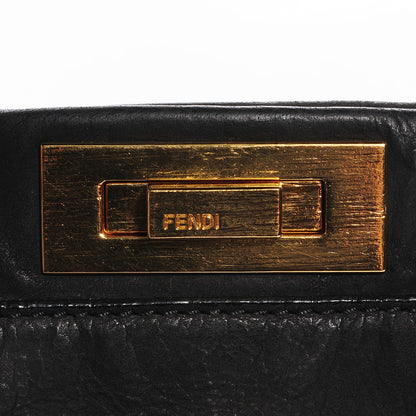 Fendi Buffalo Vitello Large Peekaboo Iconic Satchel Black 6 of 11