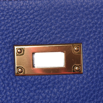 Hermes Togo Horseshoe Kelly Retourne 32 Bleu Electrique Rouge H 30 of 40