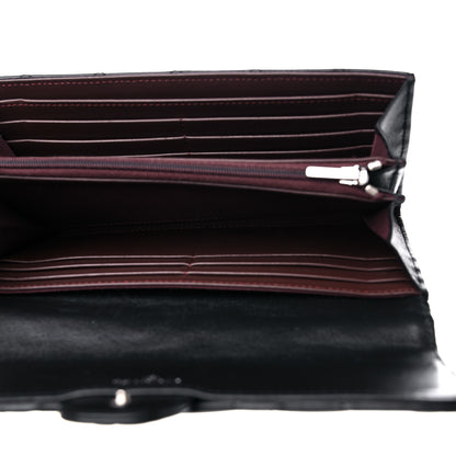 Chanel Lambskin Quilted Large Gusset Flap Wallet Black 5 of 12