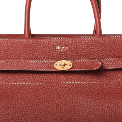Mulberry Classic Grain Calfskin Belted Bayswater Tote Rust 10 of 10