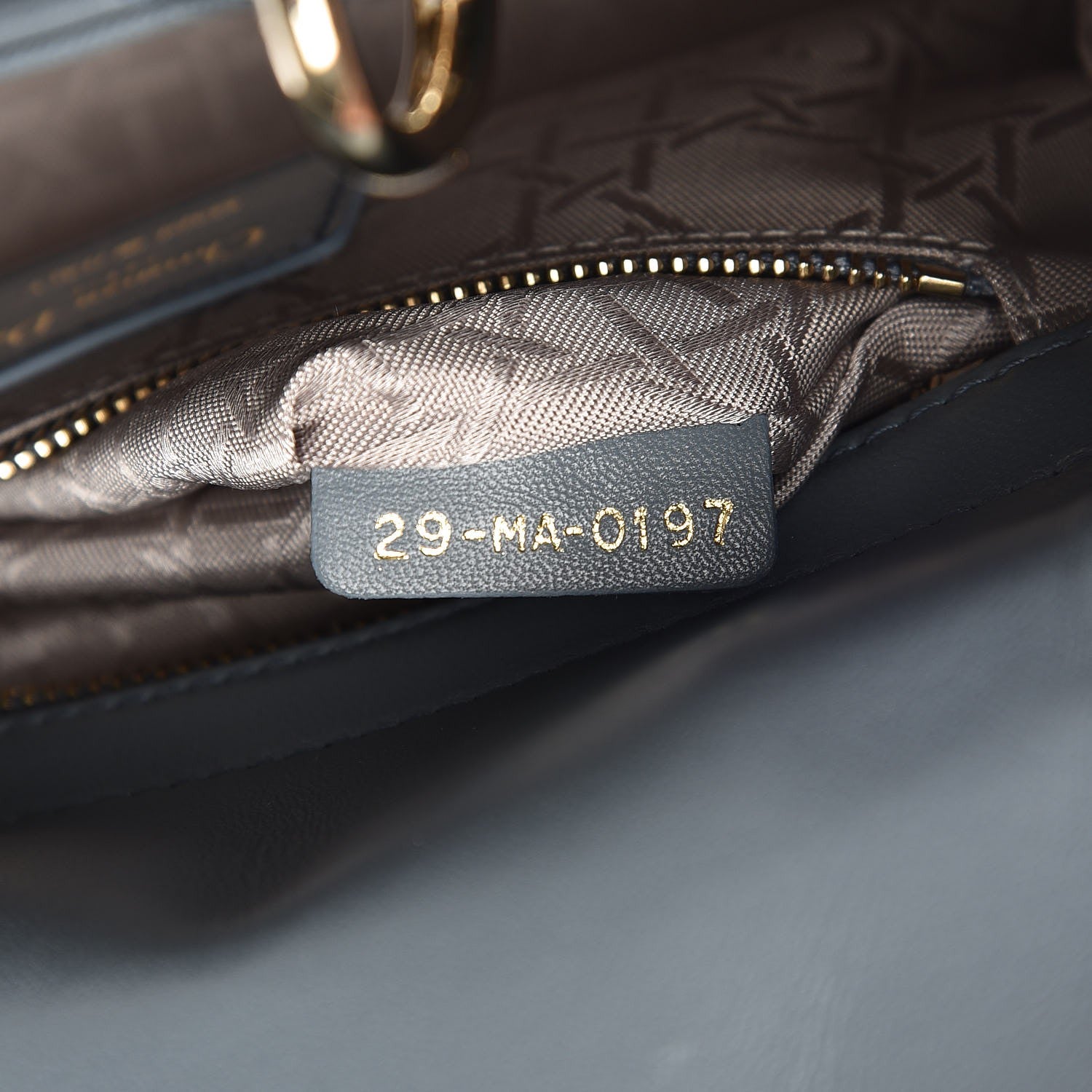 Christian Dior Lambskin Cannage Small My Lady Dior Blue Grey 8 of 10