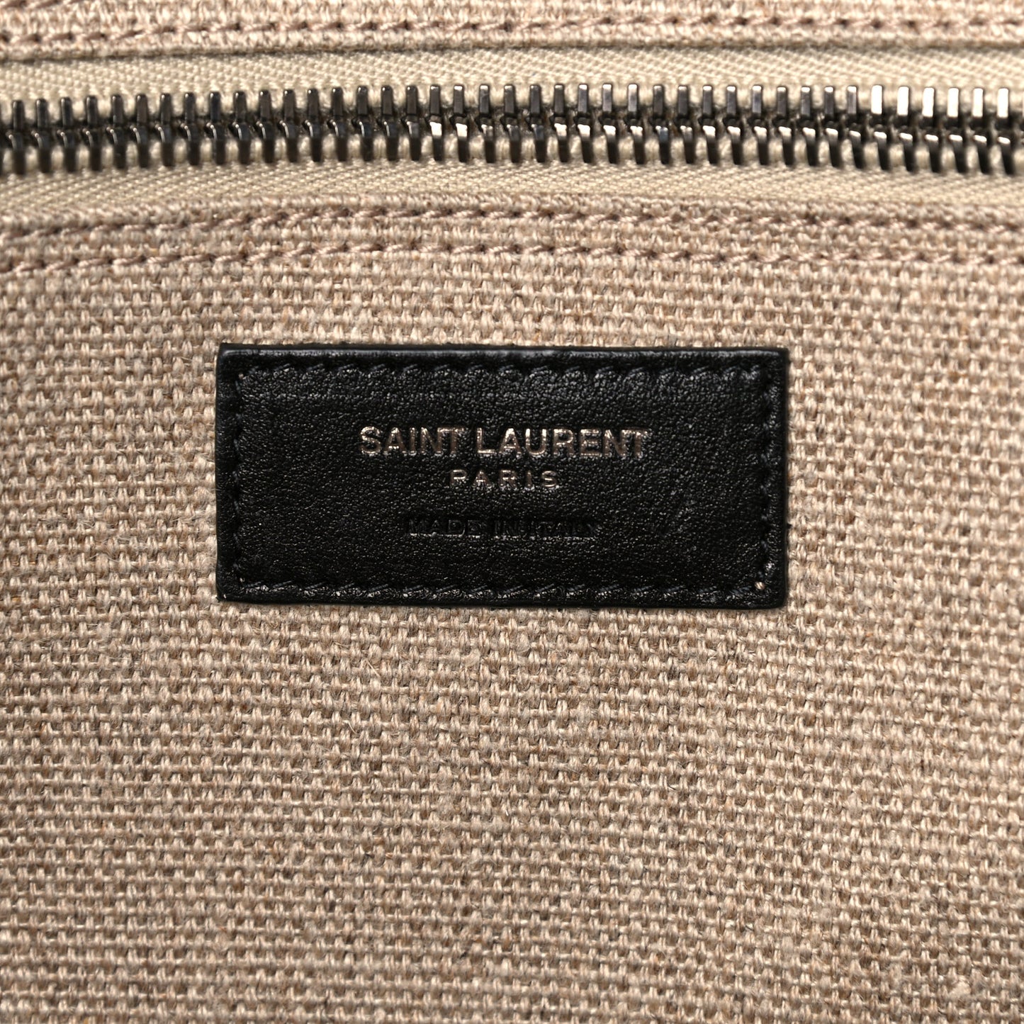 Linen Calfskin Rive Gauche Tote Optic White