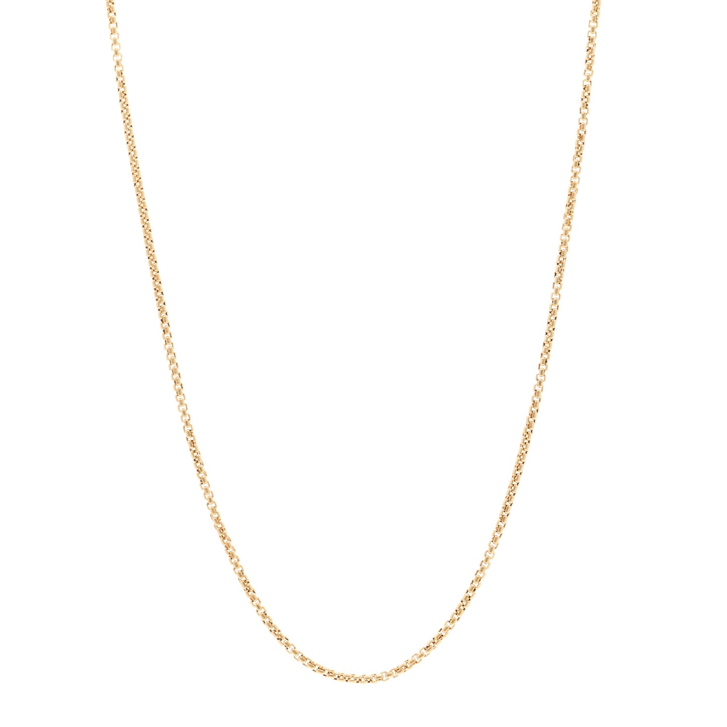18K Yellow Gold 1.7mm Box Chain Necklace