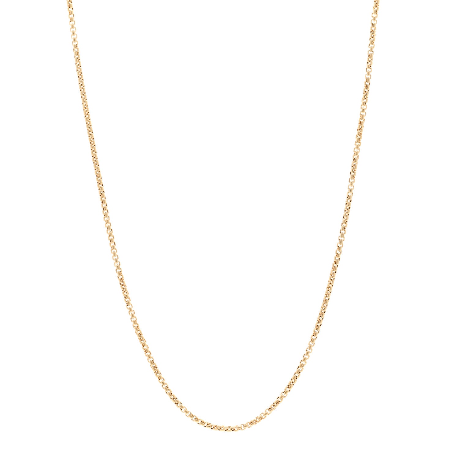 David Yurman 18K Yellow Gold 1.7mm Box Chain Necklace 1 of 4