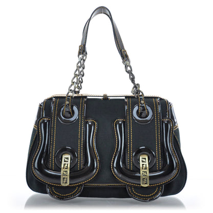Fendi Toile Patent B Bag Black 1 of 10