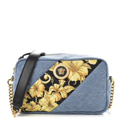 Versace Denim Barocco Printed Icon Camera Bag Dusk Blue Multicolor 1 of 9