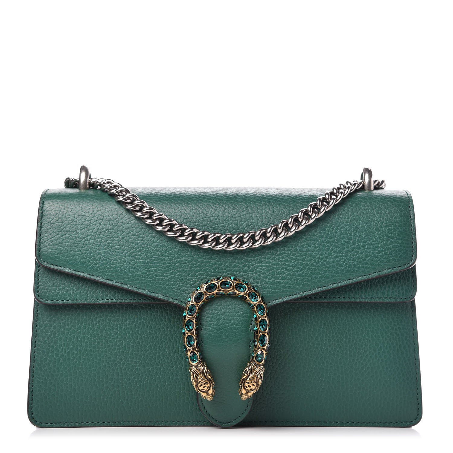 Gucci Pebbled Calfskin Small Dionysus Shoulder Bag Emerald 1 of 10