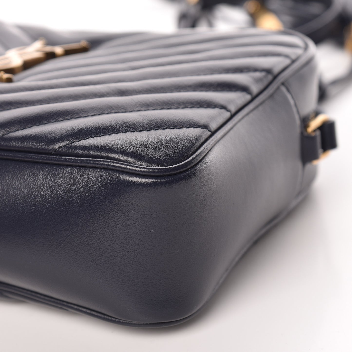 Calfskin Matelasse Monogram Lou Camera Bag Navy