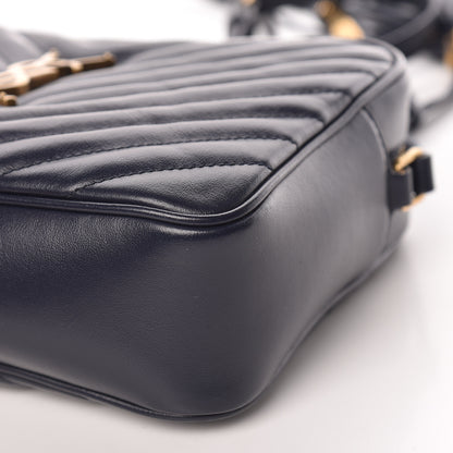 Saint Laurent Calfskin Matelasse Monogram Lou Camera Bag Navy 9 of 9