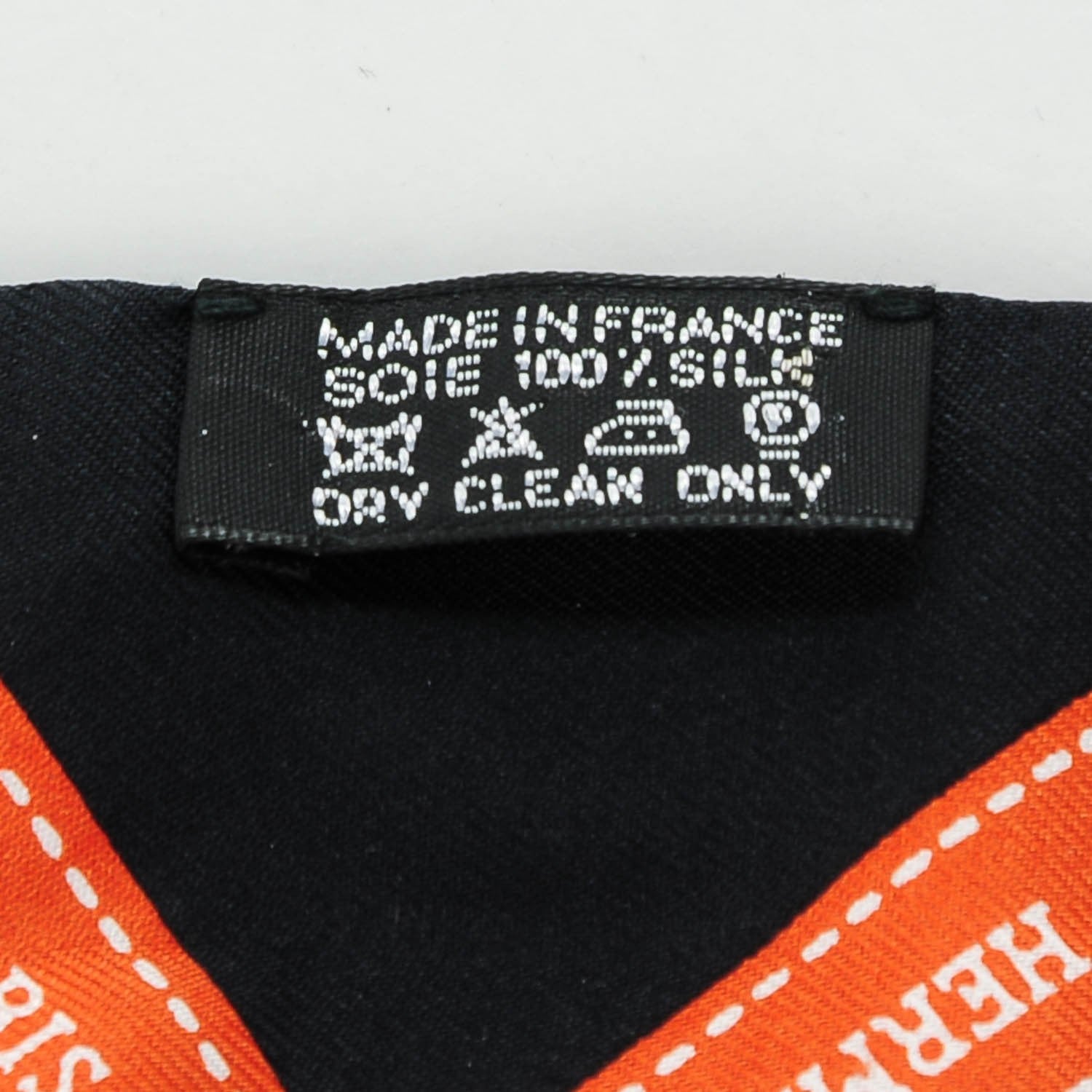 Hermes Silk Bolduc Twilly Black Orange 3 of 5