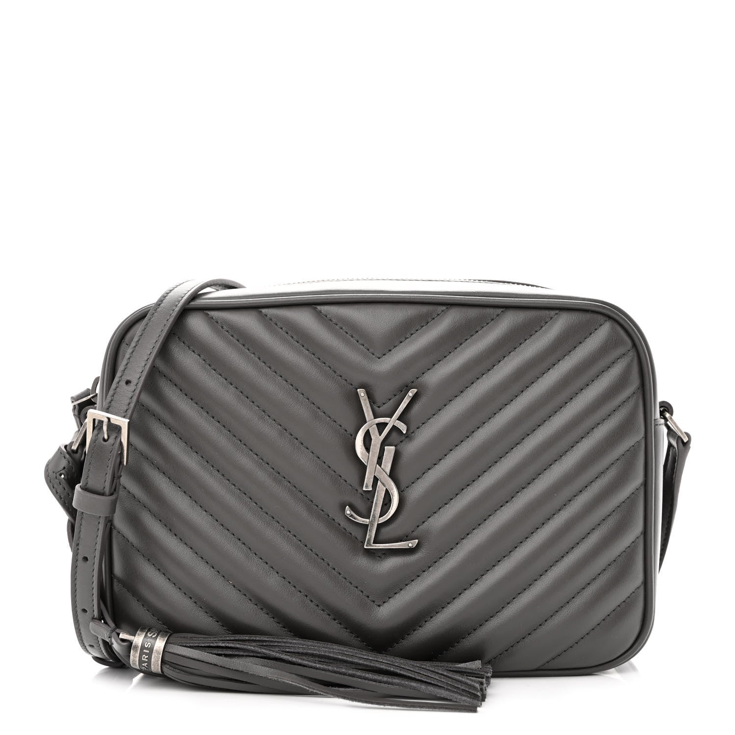 Saint Laurent Calfskin Matelasse Monogram Lou Camera Bag Dark Smog 1 of 11