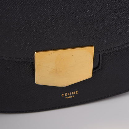 Celine Grained Calfskin Medium Trotteur Black 8 of 8