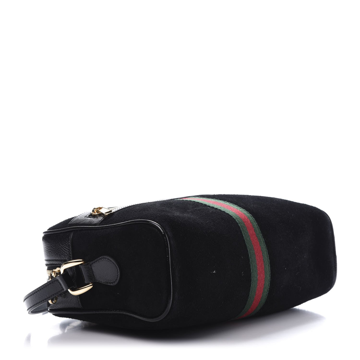 Gucci Suede Patent Web Small Ophidia Shoulder Bag Black 4 of 11