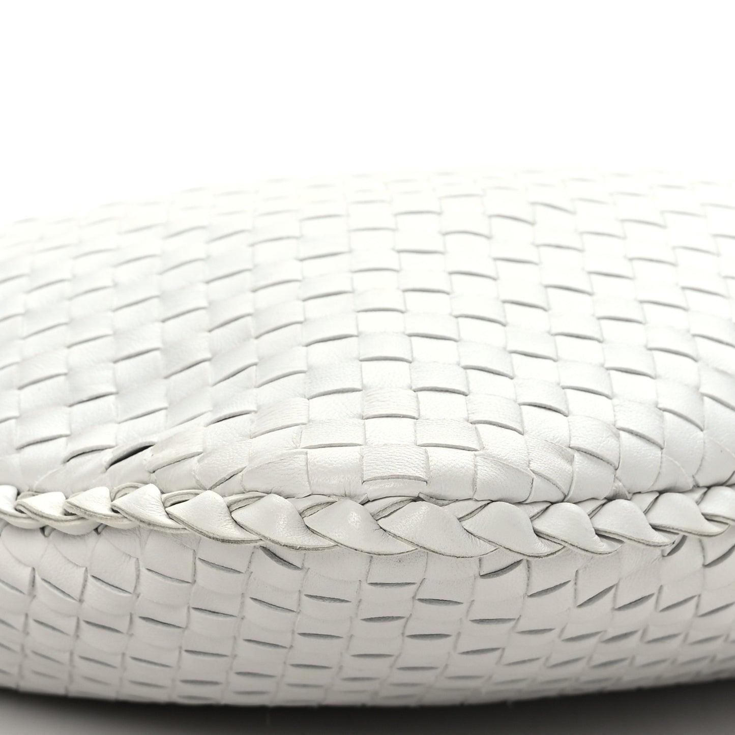 Nappa Intrecciato Large Veneta Hobo White